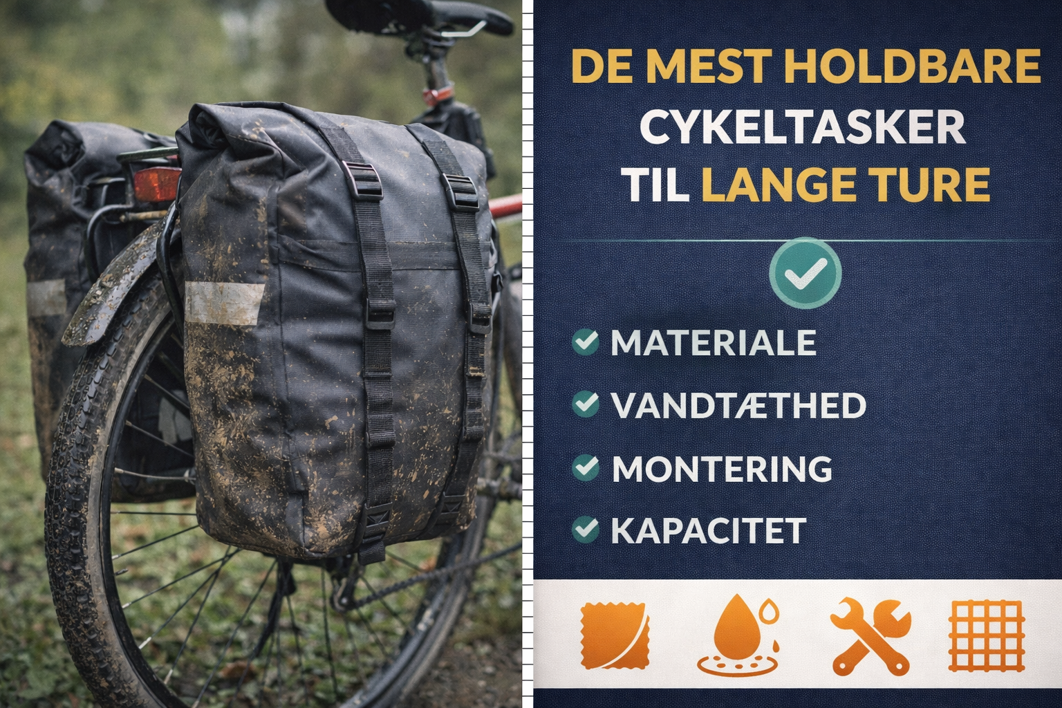 De mest holdbare cykeltasker til lange ture